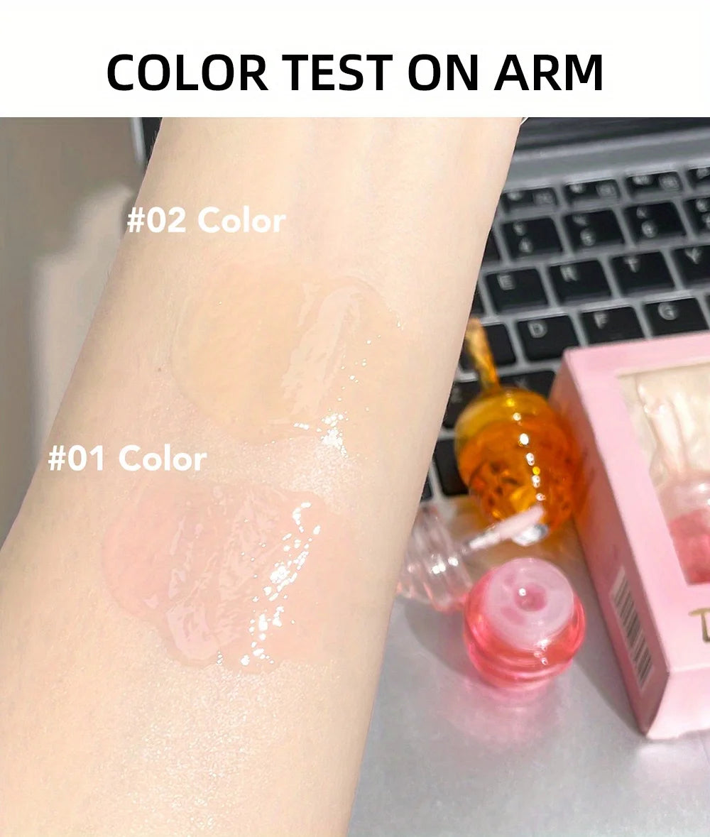 Small Honeypot Lip Oil Moisturizing and Fading Lip Pattern Water Lip Balm Dudu Lips