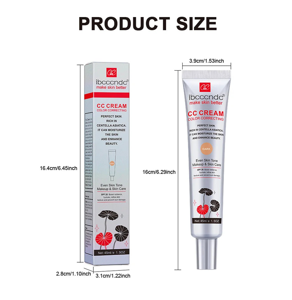 Moisturizing Correcting CC Cream Waterproof Anti-sweat Makeup Before Concealer Lasting Women Makeup Protect Skin erborian Make