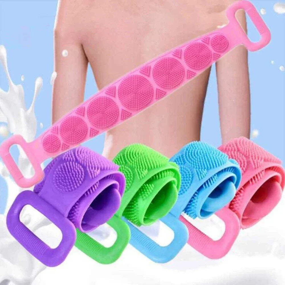 Wash The Foot Brush Body Cleanser Silicone Sponge Bath Massage Mat Shower Back Brush Wall Mounted Foot Wash Mat with Suction Cup