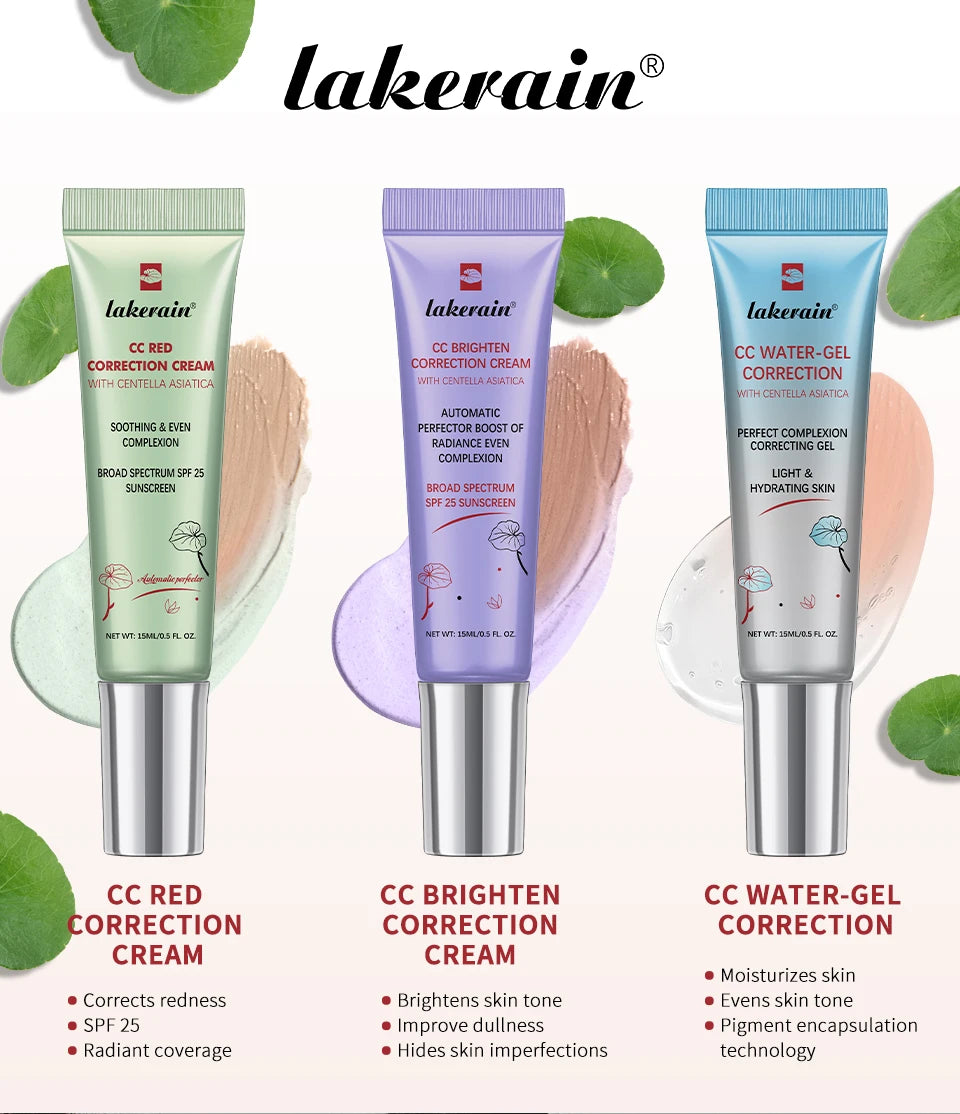 Moisturizing Correcting CC Cream Waterproof Anti-sweat Makeup Before Concealer Lasting Women Makeup Protect Skin erborian Make