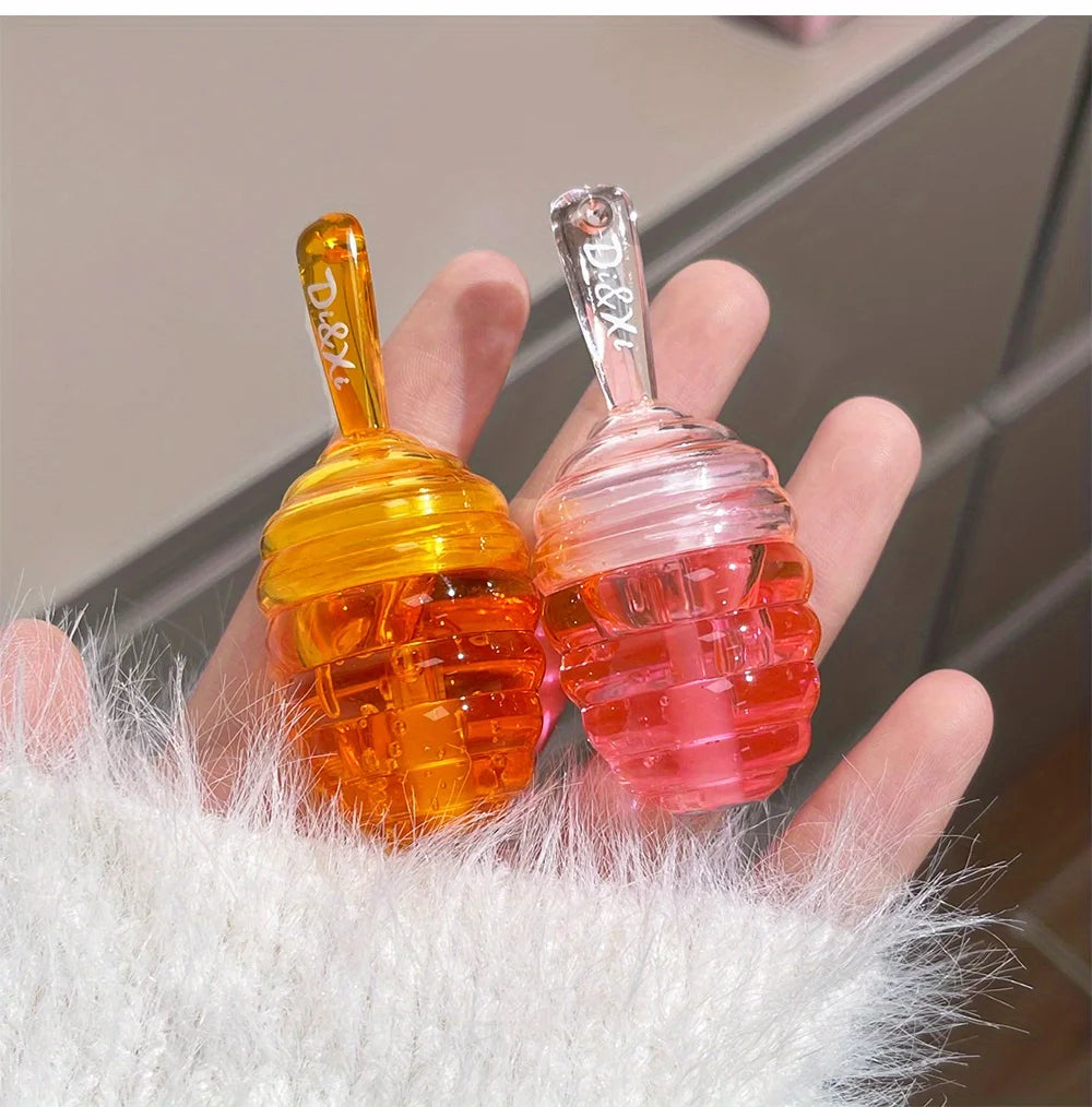 Small Honeypot Lip Oil Moisturizing and Fading Lip Pattern Water Lip Balm Dudu Lips