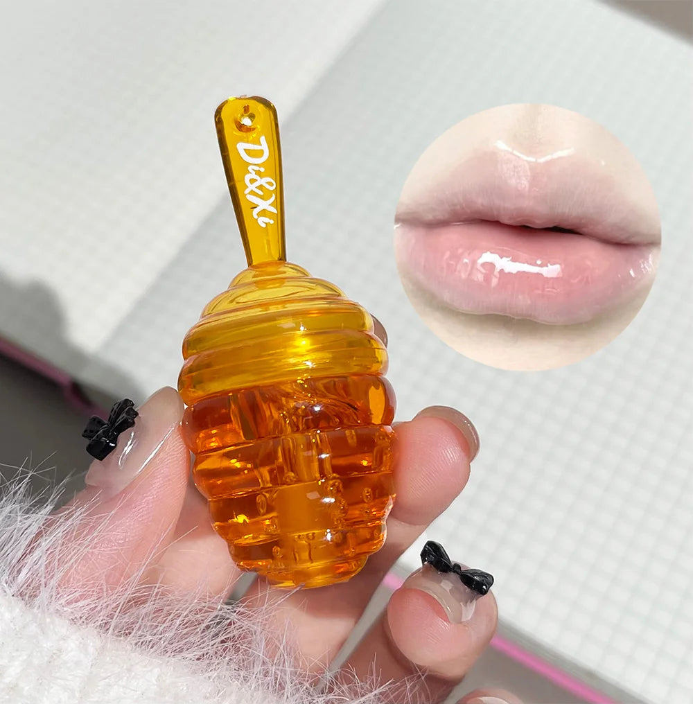 Small Honeypot Lip Oil Moisturizing and Fading Lip Pattern Water Lip Balm Dudu Lips