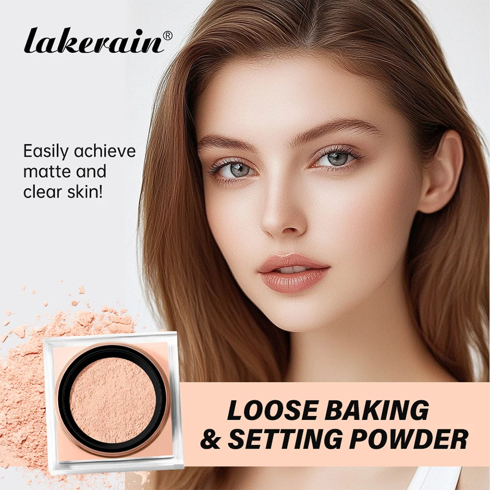Loose Baking&amp;Setting Powder Long Lasting Oil Control Natural Face Matte Waterproof BrighTening Loose Powder Makeup Cosmetics
