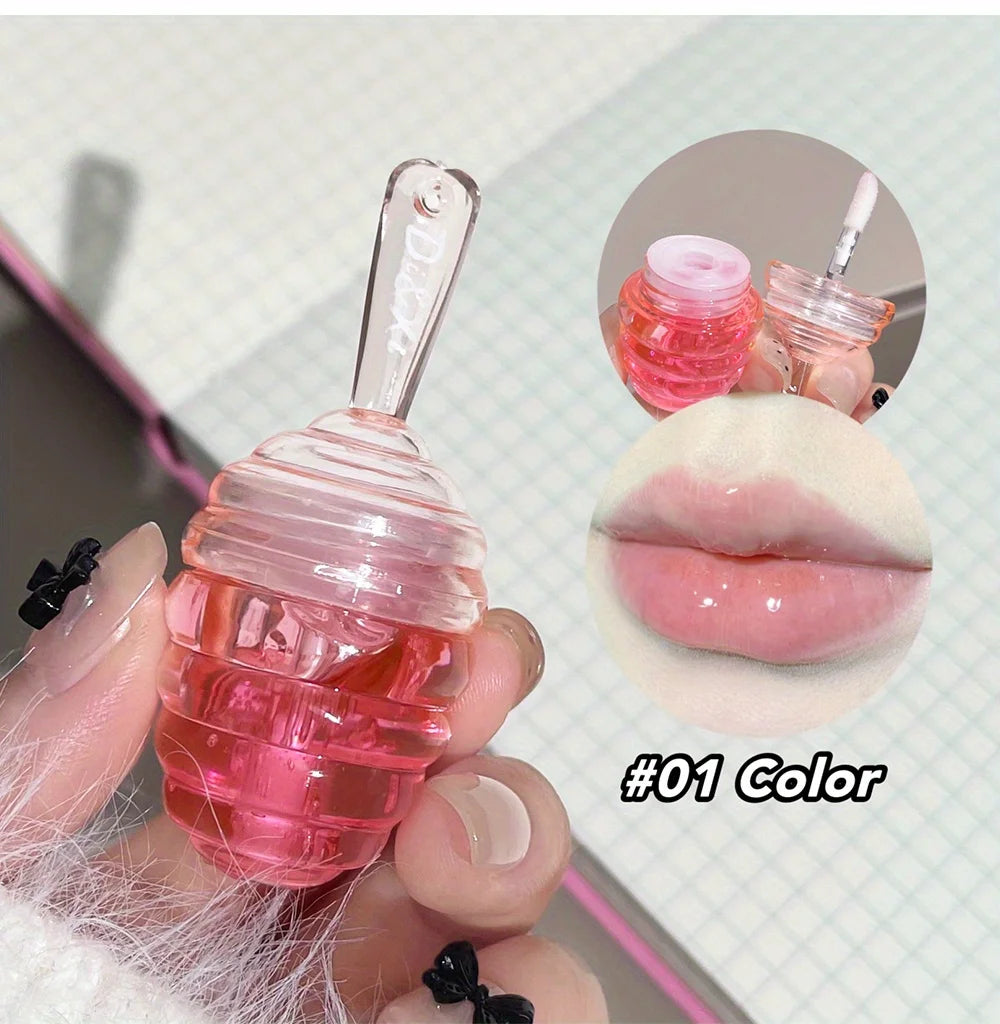Small Honeypot Lip Oil Moisturizing and Fading Lip Pattern Water Lip Balm Dudu Lips