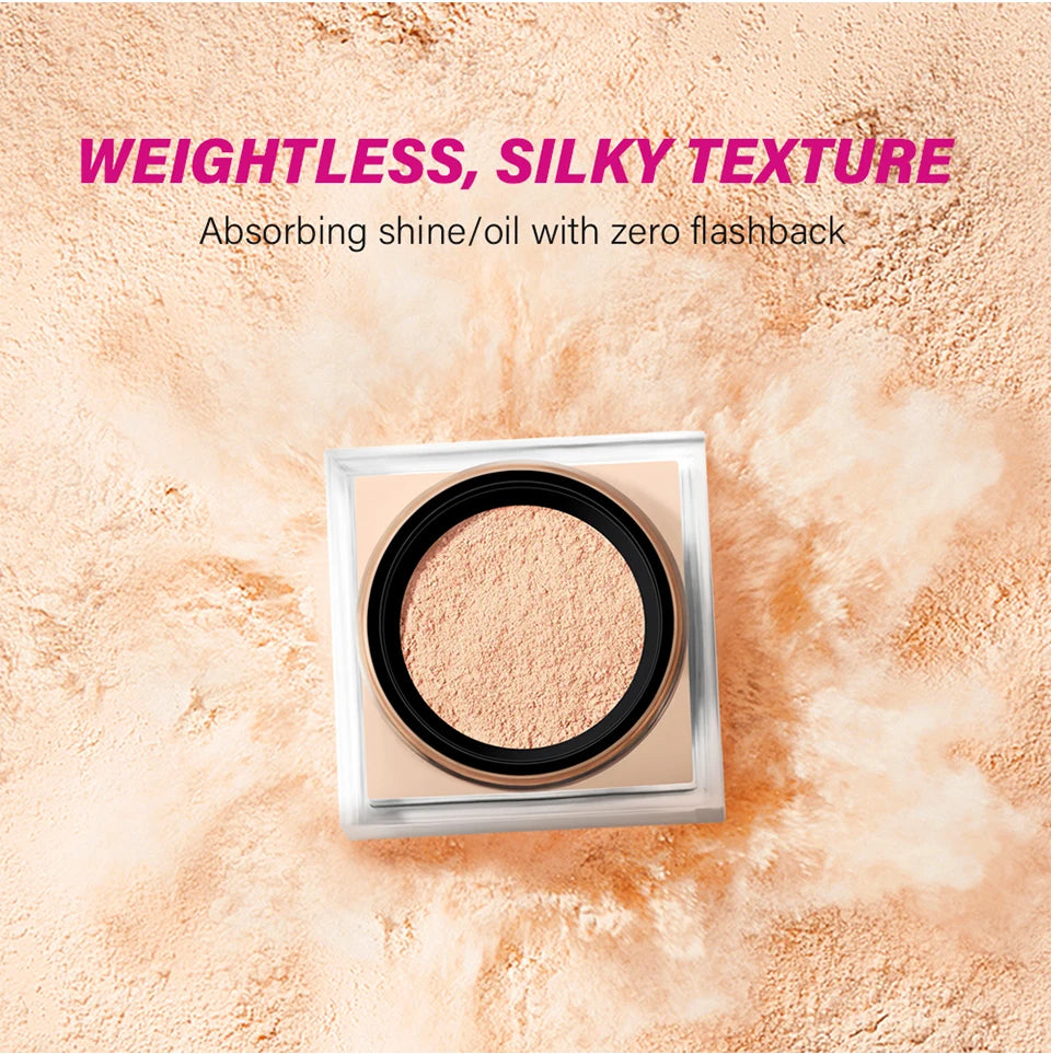 Loose Baking&amp;Setting Powder Long Lasting Oil Control Natural Face Matte Waterproof BrighTening Loose Powder Makeup Cosmetics