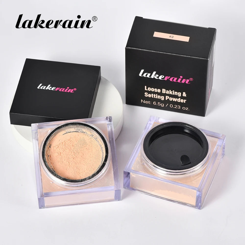 Loose Baking&amp;Setting Powder Long Lasting Oil Control Natural Face Matte Waterproof BrighTening Loose Powder Makeup Cosmetics