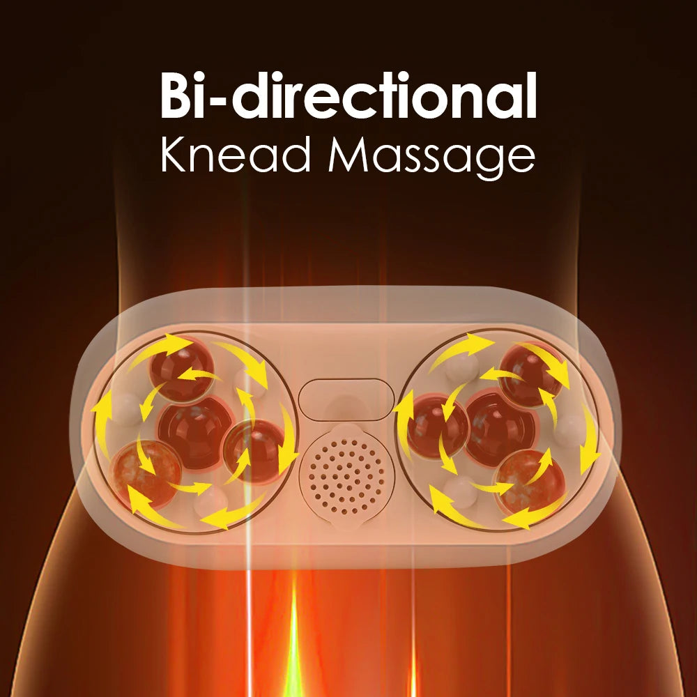 Electric Abdominal Massager Bian Stone Kneading 2-Level Heat Fat Burner 3-Intensity Modes Anti-Cellulite Belly Shaking Remover