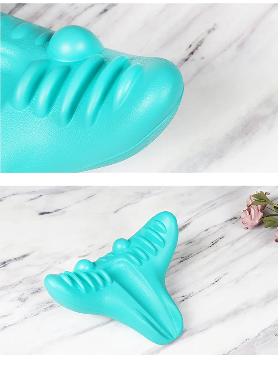 Neck Shoulder Stretcher Relaxer Cervical Chiropractic Traction Device Massage Pillow for Pain Relief Cervical Spine Alignment